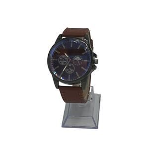 Fashion Quartz Movement Analog Watch in Brown/Slate